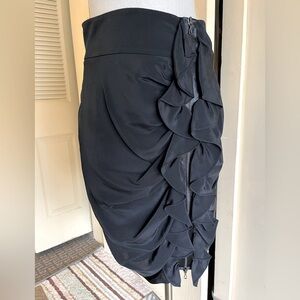 NWT Magaschoni Collection Ruffled Zip Up Front Skirt